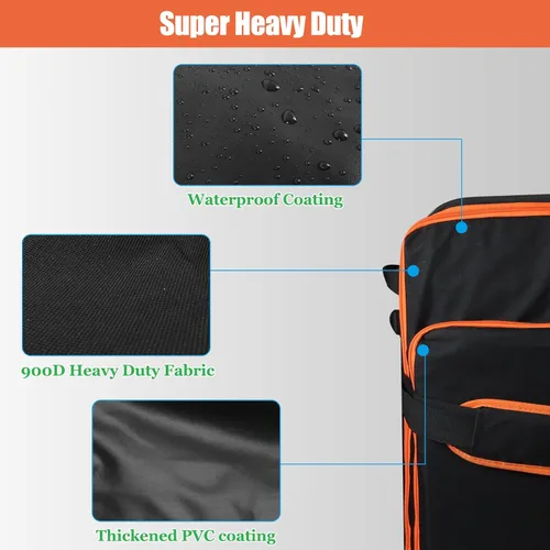 Vista 3 de WOMACO Bolsa de transporte de parrilla de 22 pulgadas para Blackstone con tapa de capucha, bolsa de transporte portátil resistente para viajes