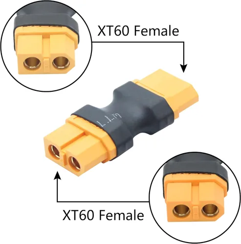 Vista 2 de 2 pares de adaptadores de conector XT60, XT60 macho y hembra sin adaptador de cable convertidor para RC Lipo batería Drone Toy Car etc
