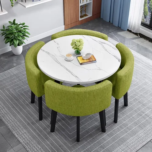 Vista 9 de YVYKFZD Office Reception Room Club Table, Simple Round Conference Table, Small Kitchen Dining Table Set, Conference Room Table and Chairs Set Save