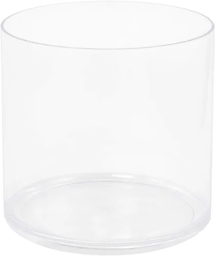 Vista 12 de Royal Imports Florero decorativo de acrílico para centro de mesa del hogar o para bodas, resistente a los golpes - Cilindro de 4" de diámetro por 4