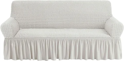 Vista 36 de NICEEC - Funda de sofá biplaza, 1 pieza, fácil de ajustar, universal, alta elasticidad, duradera, protector de muebles con faldón, estilo campestre
