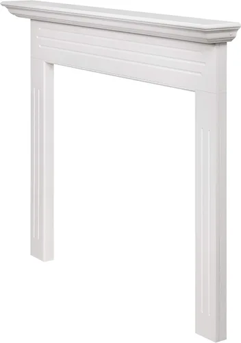 Pearl Mantels ARYB48510 Mueble para tu chimenea, mantel de MDF de grado A de alta calidad, pintura blanca nítida, apertura interior 48 pulgadas de