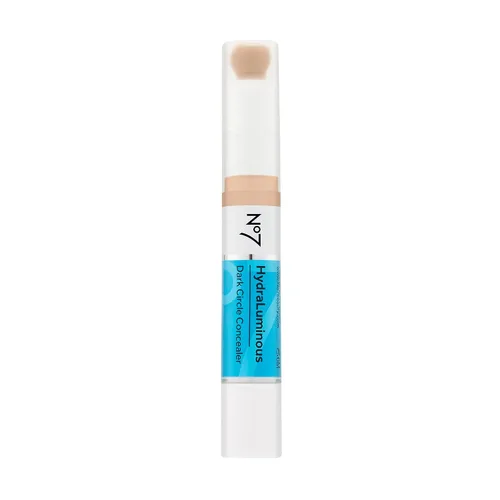 No7 Corrector hidraluminoso - Corrector de cobertura completa debajo de los ojos para ojeras con cafeína y ceramidas - Maquillaje de ojos hidratante