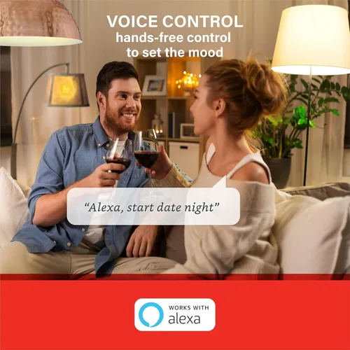 Vista 4 de Sengled Bombilla de luz Alexa, bombillas inteligentes de malla Bluetooth, bombillas inteligentes que funcionan solo con Alexa, bombilla LED