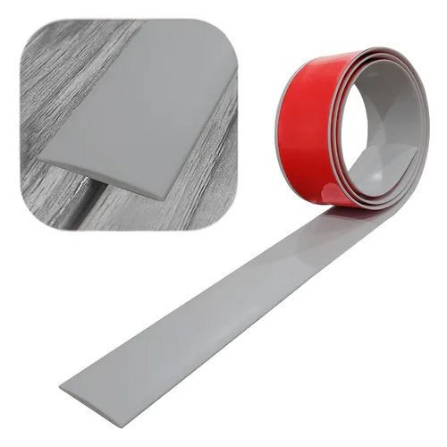 Vista 9 de Rubber Bond Tira de transición de suelo, tiras de vinilo autoadhesivas para suelos laminados, tira divisora plana, fácil de instalar y despegar