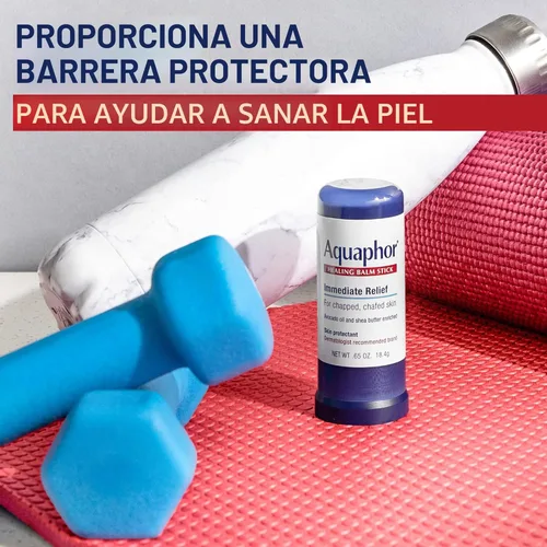 Vista 5 de Aquaphor Barra de bálsamo curativo, protector de la piel con aceite de aguacate y manteca de karité, barra de 0.65 onzas