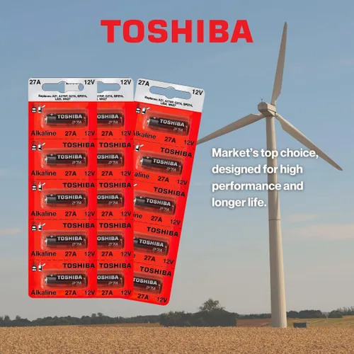 Vista 2 de Toshiba Batería alcalina 27A GP27A MN27 A27BP de 12 voltios (3 baterías)