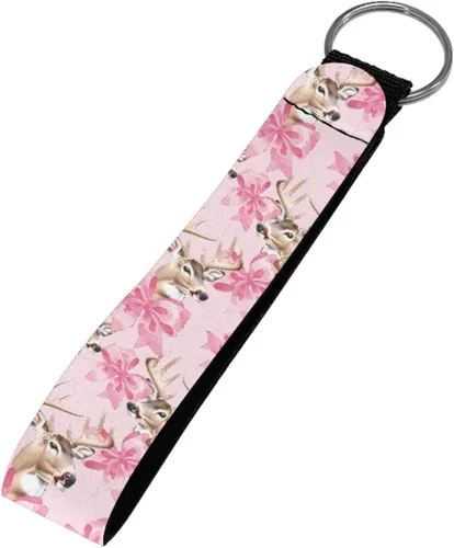 Vista 18 de INSTANTARTS Llavero automático Lanyard Hand Wrist Lanyard Correa de muñeca con anillo de metal Green Camo Duck