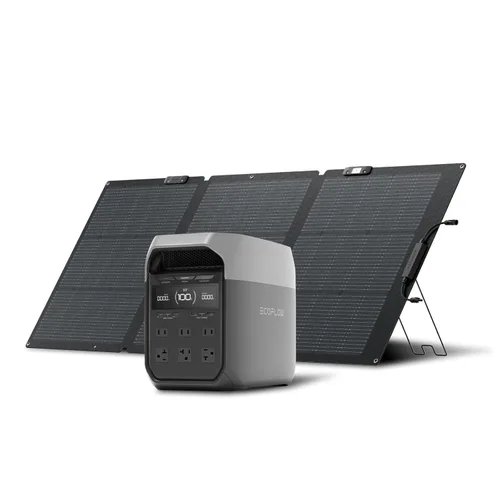 Vista 19 de EF ECOFLOW Generador solar DELTA 3 Classic con panel solar de 220 W, estación de energía portátil de batería LiFePO4 de 1024 Wh, salida USB-C