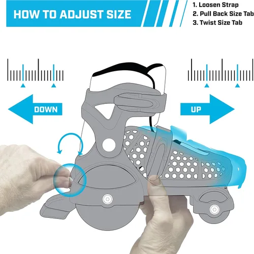 Vista 7 de Patines Fun Roll para Principiantes de Roller Derby, Talla Ajustable, Patines para Niños, Niños Pequeños, Niños y Niñas