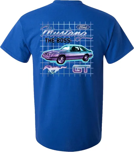 Trenz Shirt Company Ford Mustang GT The Boss Classic Ford T Shirt, Real, Mediana