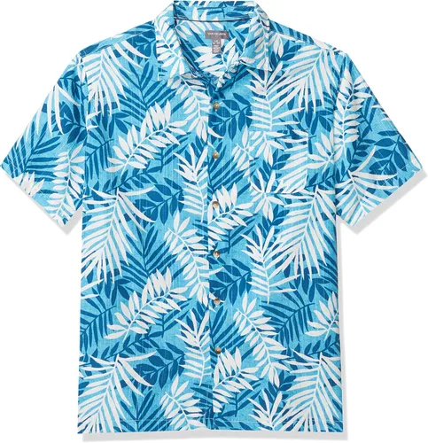 Vista 5 de Van Heusen Camisa Air Tropical de manga corta con botones y rayón para hombre Negro Legacy 2