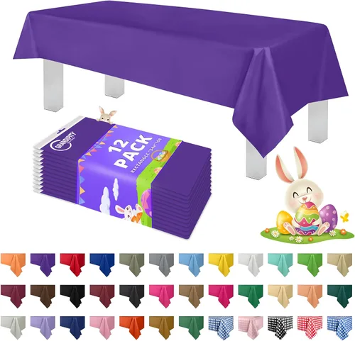 Vista 15 de Mantel de plástico de alta calidad - 54 in. x 108 pulgadas. Grandipity - Mantel rectangular (6 y 12 unidades), Agua (Aqua)