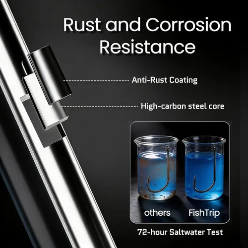 Vista 3 de Baitholder Fishing Hooks, 100 Pack Bait Holder Hook Double Barbed Offset Long Shank Live Bait Fish Hooks Saltwater Freshwater for Bluegill Bass