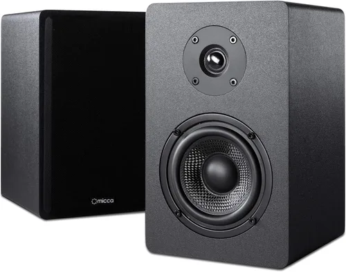 Vista 8 de Micca MB42-C - Altavoz de canal central para cine en casa, sonido envolvente, pasivo, de 2 vías (negro, cada uno)