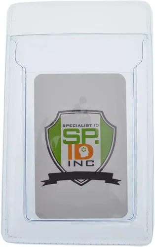 Vista 8 de Protector de bolsillo resistente con soporte vertical para tarjetas de identificación, organizador de bolsillo de plástico transparente
