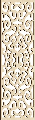 Vista 107 de 9 3/8 pulgadas de ancho x 24 3/8 pulgadas de alto x 1/4 pulgadas de alto, paneles de pared de madera con calado, cereza