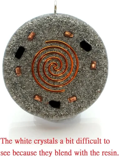 Vista 3 de Metatron's Cube Merkaba - Colgante de 7 chakras con cristales y piedras de orgón de 2.25 pulgadas