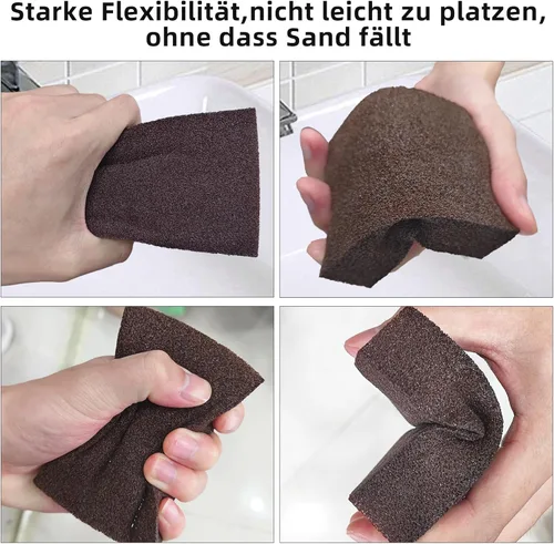 Vista 2 de 6 esponjas de esmeril, esponja de nano carborundo, bloque de lijado de mano, herramienta de limpieza de cocina, de doble uso húmedo y seco, esponja