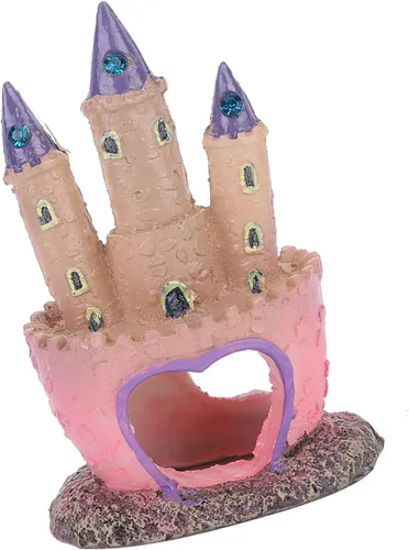 Vista 6 de Decoraciones para peceras pequeñas, decoraciones de pecera de sirena, castillo de peces para acuario, decoración de castillo de resina de acuario