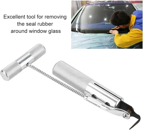 Vista 7 de Herramienta de extracción de parabrisas, herramientas de extracción de vidrio para automóvil, herramienta de corte de vidrio profesional para quitar