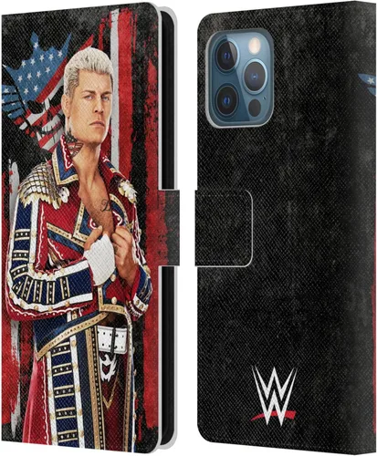 Vista 121 de Head Case Designs Officially Licensed WWE American Nightmare Flag Cody Rhodes Leather Wallet Case Compatible with Apple iPhone 7 Plus/iPhone 8 Plus
