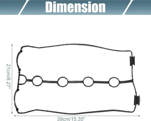Vista 3 de uxcell Juntas de tapa de válvula de motor para Chevrolet Aveo 1.6L 2004-2008 No.96353002 Negro