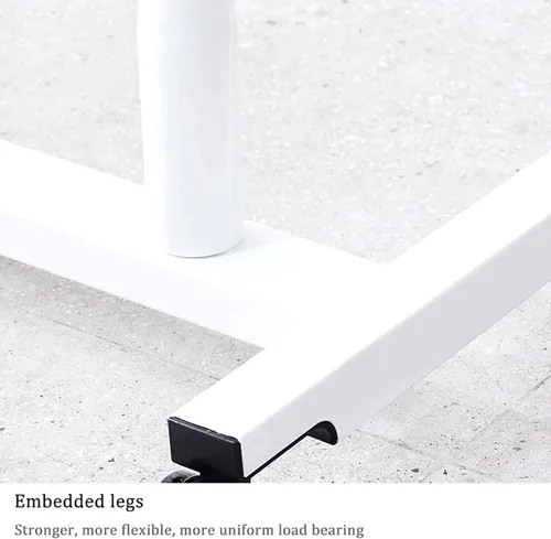 Vista 6 de DATEN Mesas de cama sobre cama con ruedas, mesa de computadora portátil ajustable en altura, escritorio de pie para computadora portátil, mesa Blanco