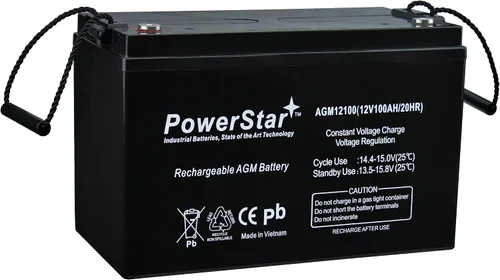 PowerStar Batería 12V 100Ah para Minn Kota, Minnkota, Cobra, Sevylor Otro motor de arrastre
