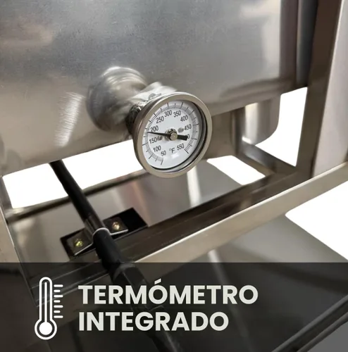 Vista 5 de Carro de Freidora Profunda de 12 Galones con Elevación de Cesta Freidora Portátil de 4 Ruedas de Gran Lote Acero Inoxidable Carro de Freidora