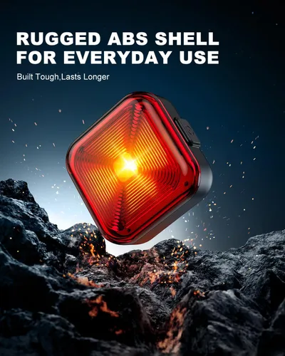 Vista 3 de ONVIAN Luz trasera de bicicleta para montaje en bastidor trasero de bicicleta, linterna LED recargable por USB, linterna de seguridad para bicicleta