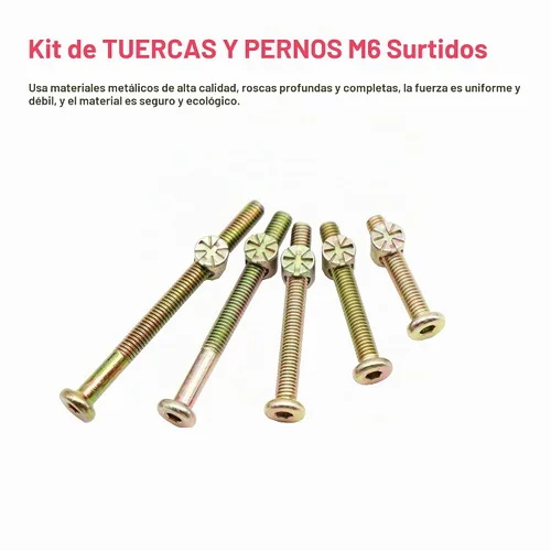 Vista 4 de cSeao - Kit de repuesto de accesorios para cuna M6, 50 unidades, tornillos de casquillo y tuercas de barril para literas, sillas de muebles