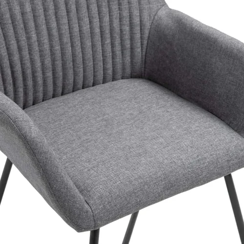 Vista 54 de Sillas de comedor, silla de comedor pequeña, silla de comedor de restaurante adecuada para comidas diarias o eventos especiales, como reuniones, Gris