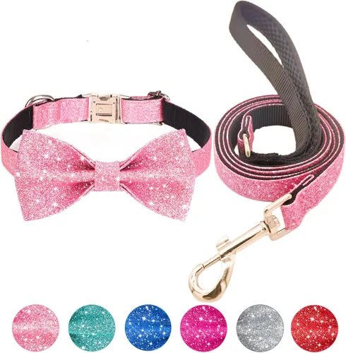 Vista 10 de Blue Boy - Collar de perro con lazo, Collar de perro macho con lazo brillante para cachorros, perros pequeños y gatos, Lindo collar de perro