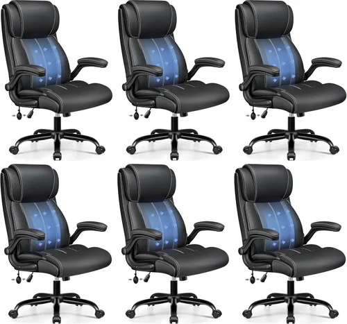 Vista 19 de Silla ergonómica de escritorio de oficina, soporte lumbar Negro