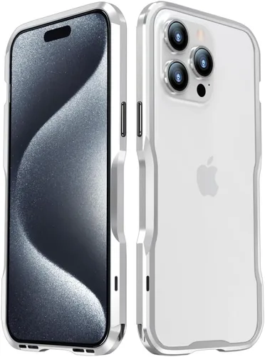 Vista 19 de Parachoques de aluminio compatibles con iPhone 12 Mini de 5.4 PULGADAS, estuche con marco metálico, parachoques delgado de diseño genial y Negro