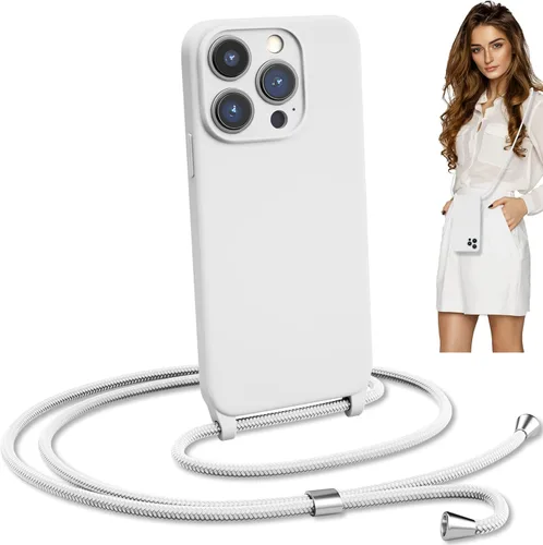 Vista 16 de Blaspins Funda de correa cruzada con cordón para iPhone 13 Mini, cuello cruzado, soporte ajustable extraíble, protección contra caídas a prueba
