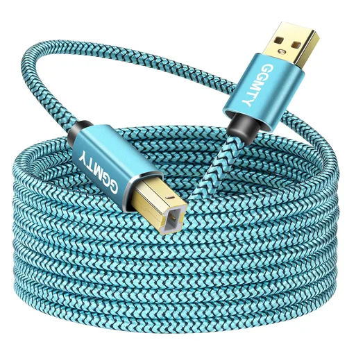 Cable de impresora USB de 6 pies, cable escáner USB 2.0 tipo A macho a B macho, de alta velocidad, compatible con HP, Canon, Dell, Epson, Xerox y más