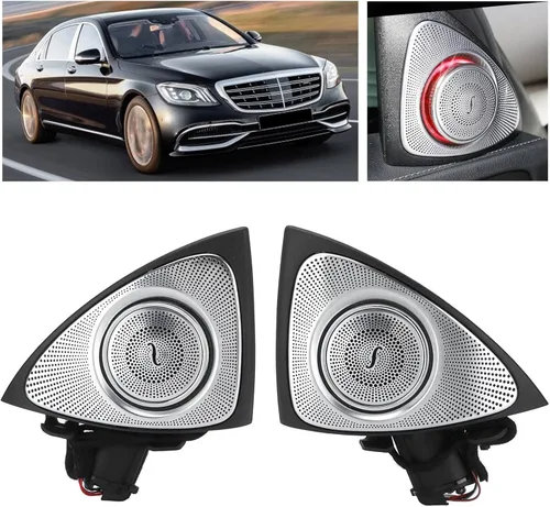 Vista 4 de Tweeters de audio para coche con kit de iluminación ambiental LED, 7 colores 3D giratorios, repuesto para S-Class W222 Pre-Facelift 2014-2017