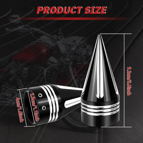 Vista 7 de Tuerca de perno de eje delantero para motocicleta, 3.6 pulgadas, CNC para Harley Touring Street Glide Fat Boy Road King Electra Glide Tri Glide Dyna