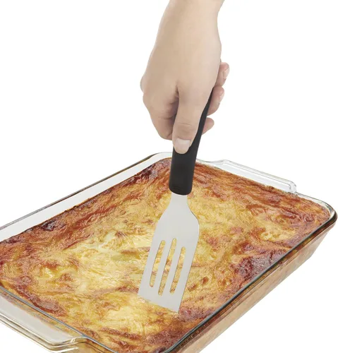 Vista 4 de OXO Good Grips – Espátula para cortar y servir (acero inoxidable), color negro