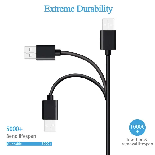 Vista 3 de Olort Cable de carga mini-USB para calculadora gráfica de color TI 84 Plus CE/CE, TI-Nspire II/CX/CX CAS