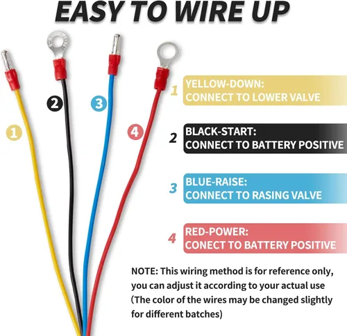 Vista 3 de ZCONIEY Interruptor de control remoto de remolque de descarga de 4 cables para bombas hidráulicas de doble efecto de 12 V DC Camión Remolque volquete
