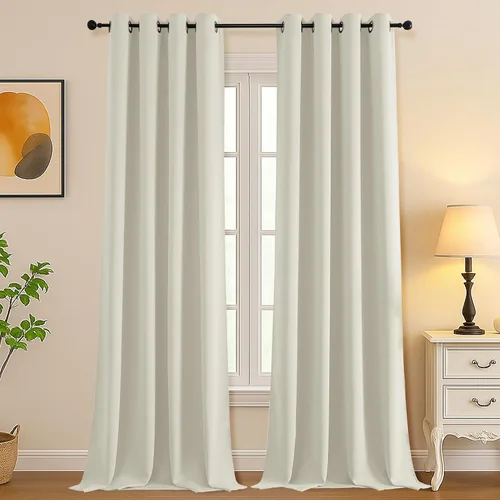Vista 28 de Simplebrand Juego de 2 paneles de cenefa aguamarina para ventana de cocina de 14 pulgadas de largo, cortinas de oscurecimiento de habitación