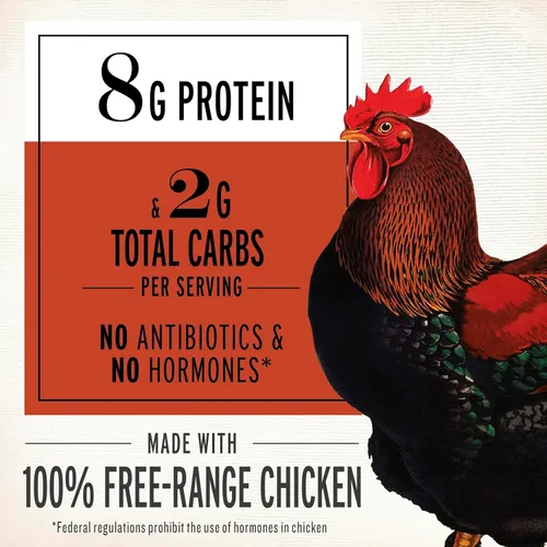 Vista 2 de EPIC Tira de pollo, sriracha, apto para dietas cetogénicas, sin gluten, aperitivos proteicos, 0.8 onzas