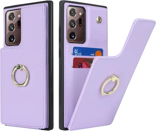 Vista 43 de Lipvina Funda para Samsung Galaxy A03s con tarjetero, Galaxy A03s para mujer, tarjetero de crédito, soporte con anillo, bonita funda para teléfono