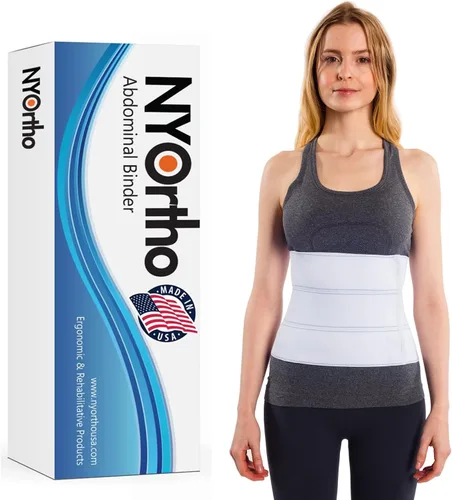 Vista 9 de NYOrtho Faja Abdominal Pediátrica de 6" de 2 Paneles - Envoltura de Compresión Unisex Post-Cirugía para Adolescentes - Cinturón de Soporte Abdominal