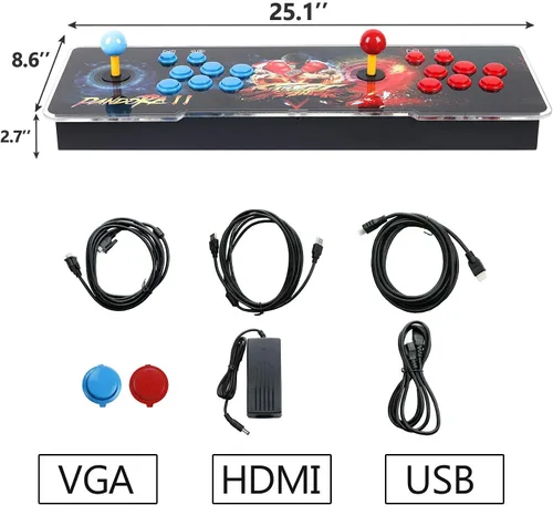 Vista 4 de Pandora Treasure 3D Arcade Game Console - 30000 Games Installed, Search Games, Support 3D, 1280x720P, Favorite List, 4 Players Online, 2 Player