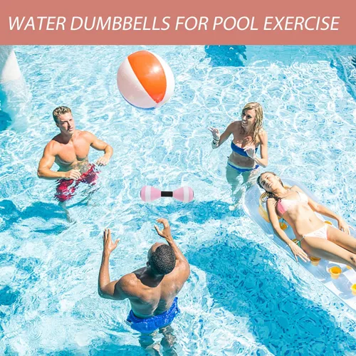 Vista 9 de SEWACC 1 par de mancuernas de ejercicio acuático para ejercicios aeróbicos acuáticos, mancuernas flotantes, mancuernas de fitness EVA