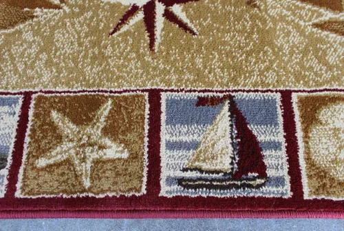 Vista 3 de Alfombra de área para escena náutica (2 pies x 3 pies 2 pulgadas)